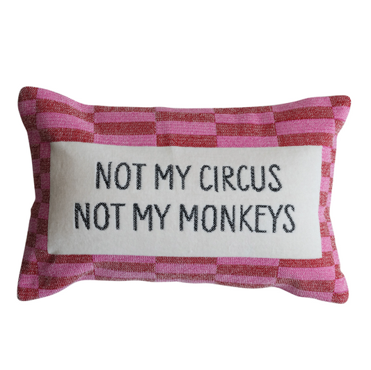 CIRCUS/MONKEYS - Velvet Lumbar Pillow