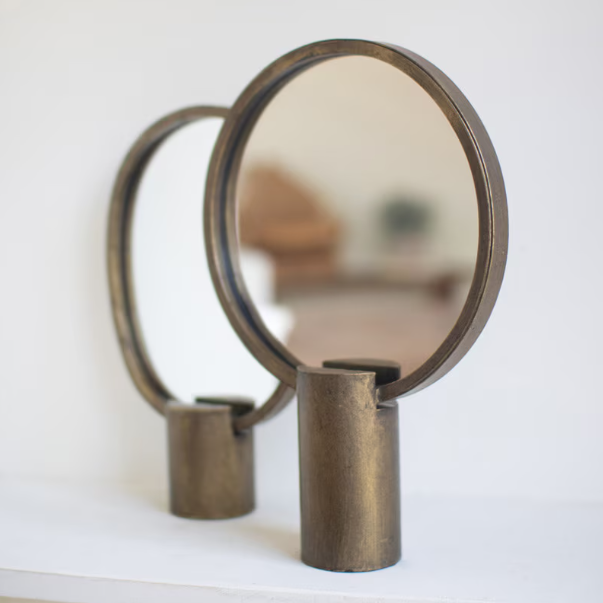 Antique Gold Tabletop Mirror - 2 STYLES