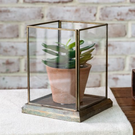 Antique Glass + Metal Display