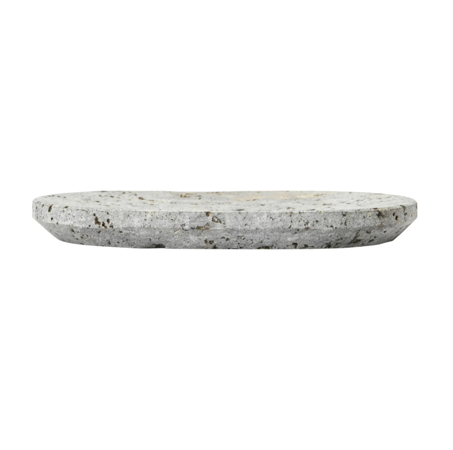 Oval Travertine Soap Dish