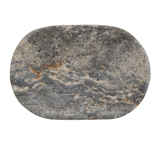 Oval Travertine Soap Dish