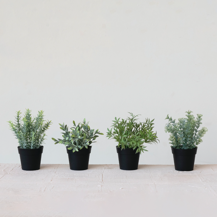 Faux Potted Herbs - 4 STYLES