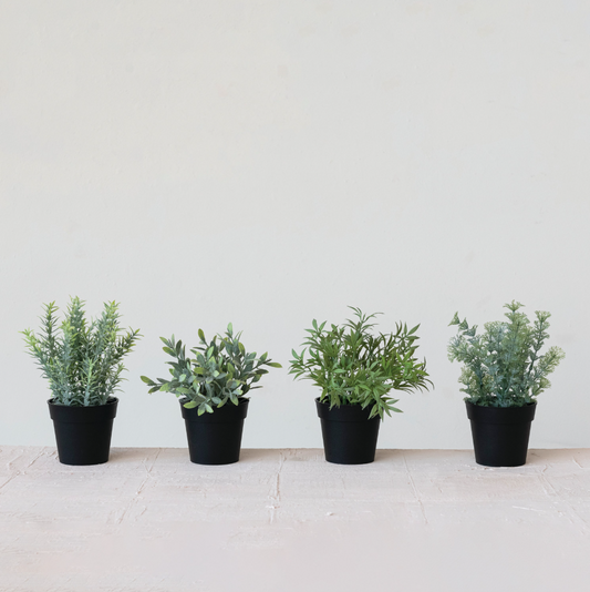 Faux Potted Herbs - 4 STYLES
