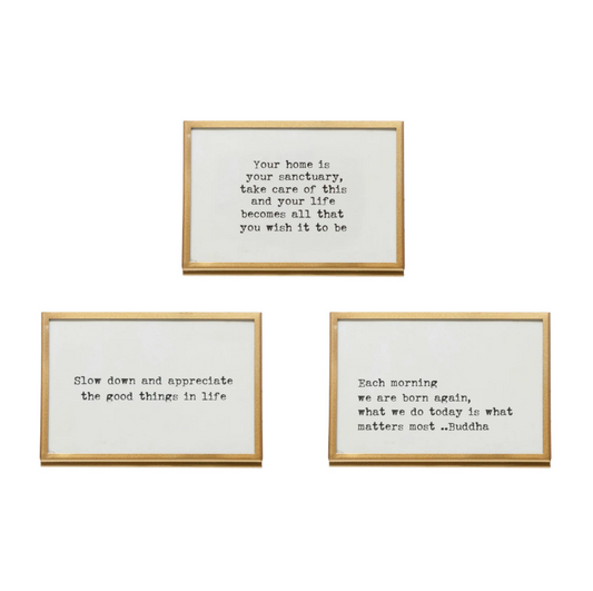 Gold Frame w/ Quote