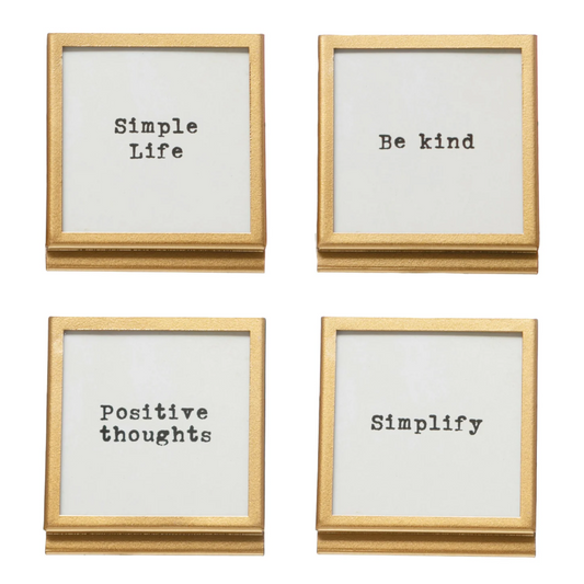 Mini Gold Frame w/ Quote