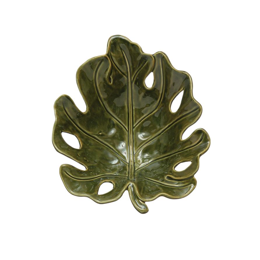 Stoneware Leaf Bowl