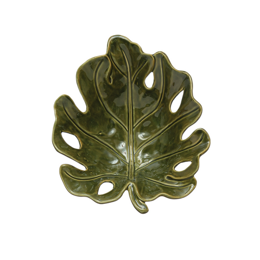 Stoneware Leaf Bowl