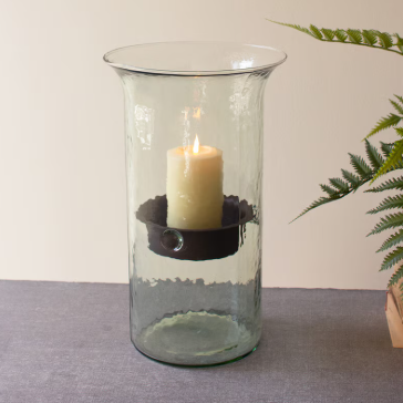 Hand-Blown Glass Candle Cylinder