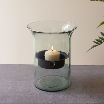 Hand-Blown Glass Candle Cylinder