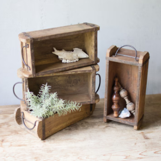 Wooden Brick Mold w/ Iron Handles