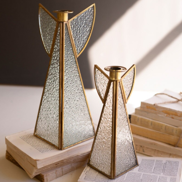 Glass Angel Candleholder