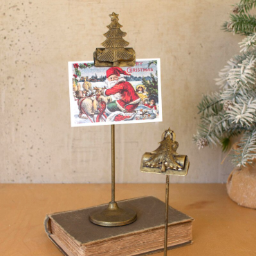 15" Christmas Tree Card Clip Stand