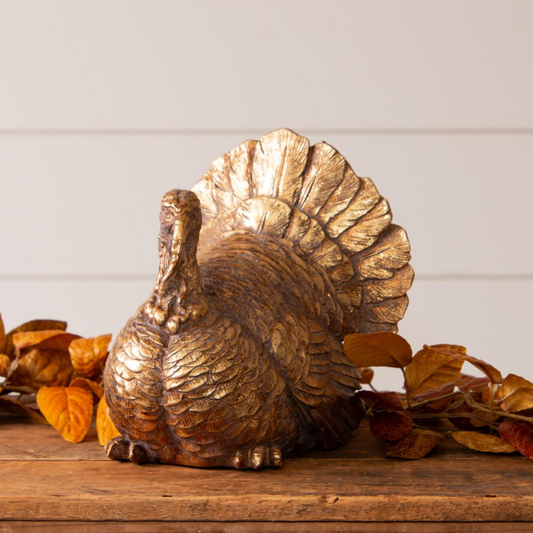 Gold Turkey Figurine