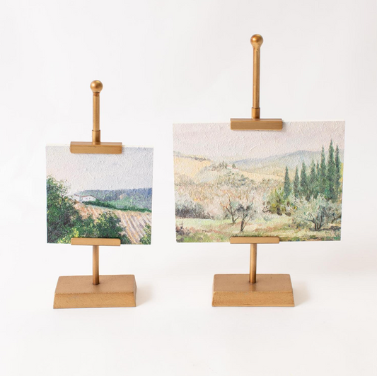 Gold Easel w/ Landscape Painting