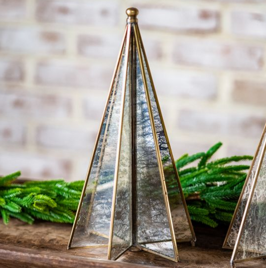 12" Brass ANTQ Mirror Tree