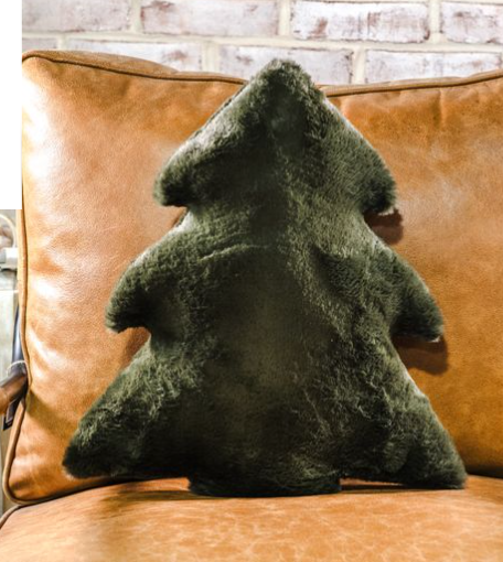 Green Plush Tree Pillow