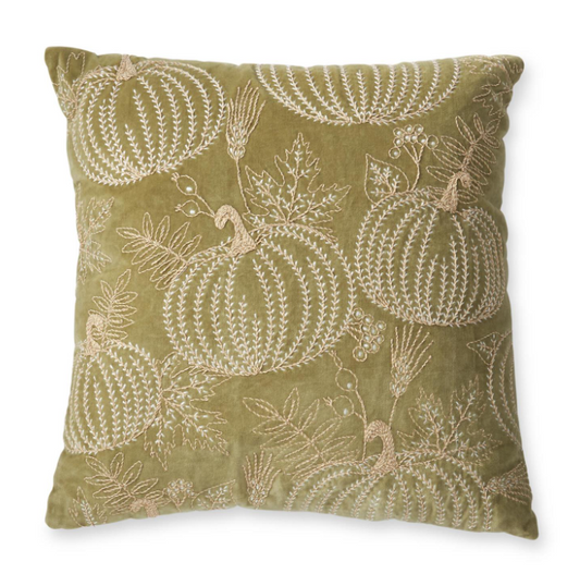 GR/GL Embroidered Pumpkin Pillow