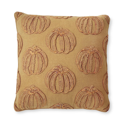 OR Embroidered Pumpkin Pillow