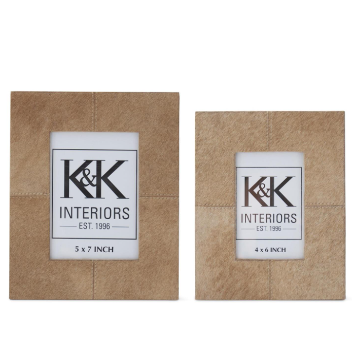 5x7 Tan Hide Photo Frame