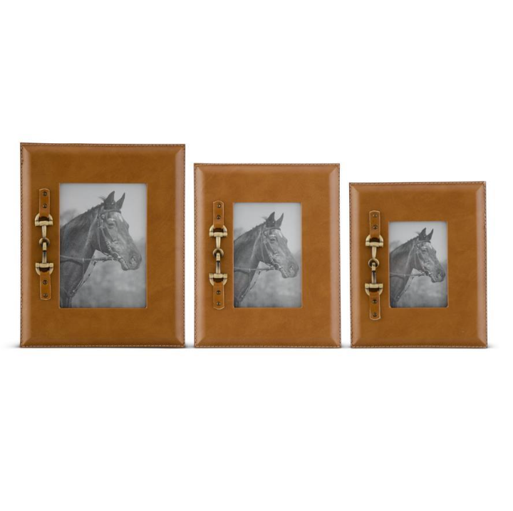 Tan Leather Photo Frame - M