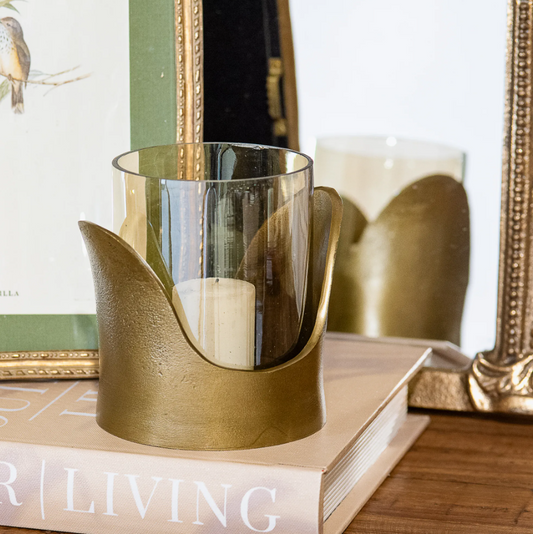 Brass + Glass Candleholder