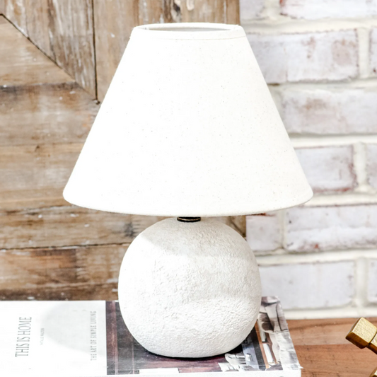 White Textured Lamp