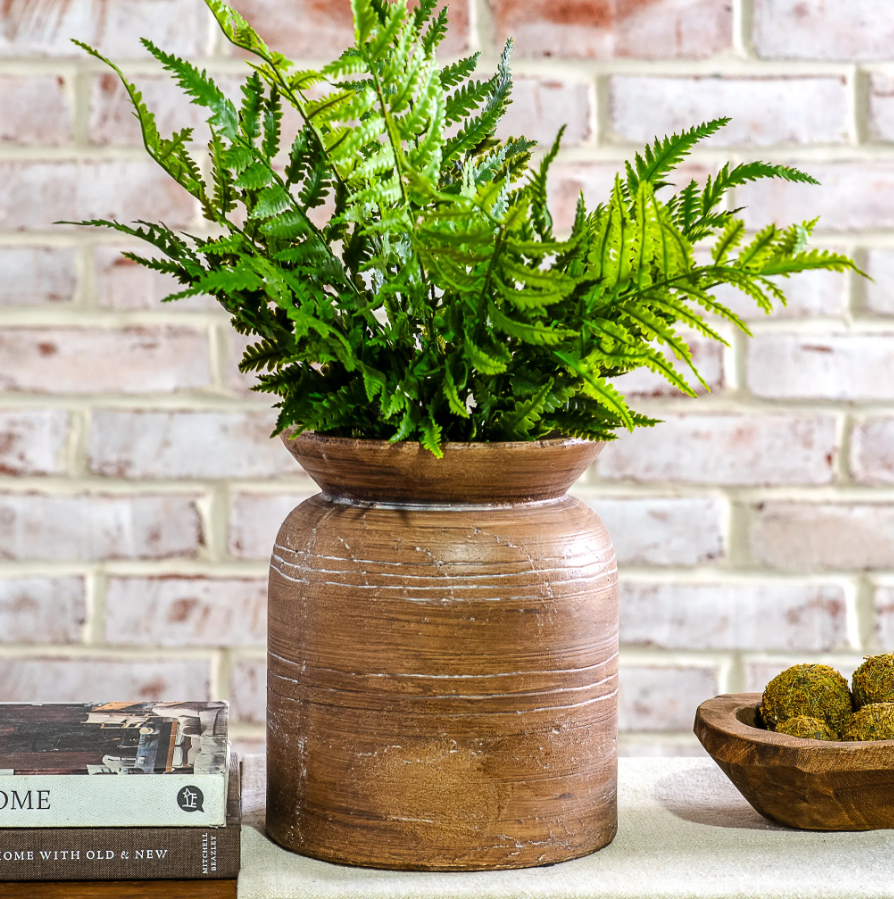 8.9" Brown Terracotta Vase