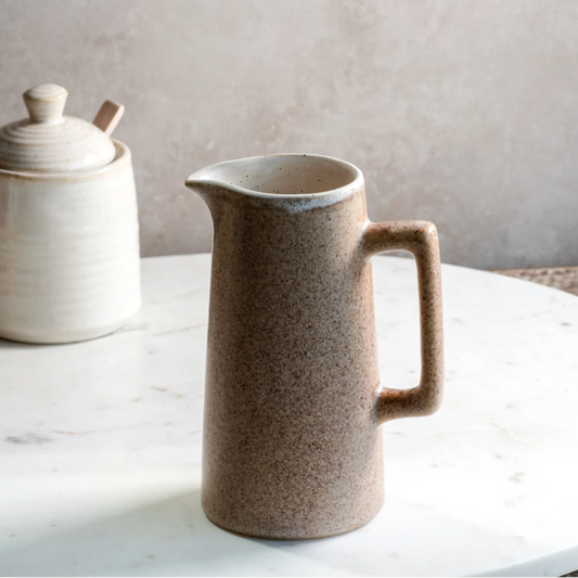 Pitcher - Reactive Brown Glaze
