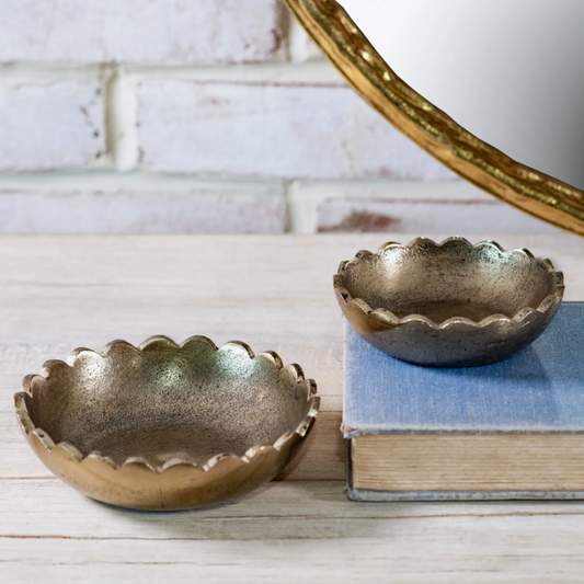 Gold Scalloped Bowl - SM