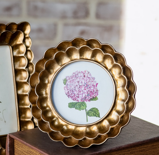 4" RND Bronze Scalloped Frame