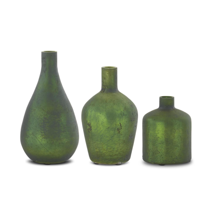 Antique Green Matte Vase - M