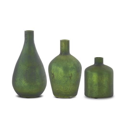 Antique Green Matte Vase - L