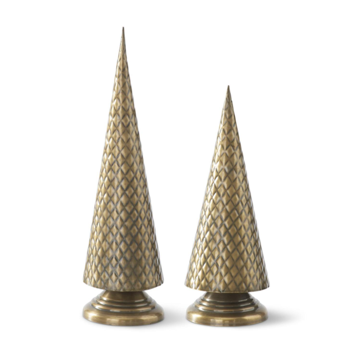 ANTQ Brass Diamond Embossed Tree