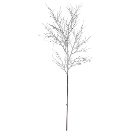 Flocked Glittered Twig Branch