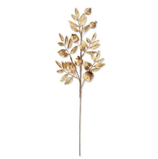 Gold Leaf & Pomegranate Stem