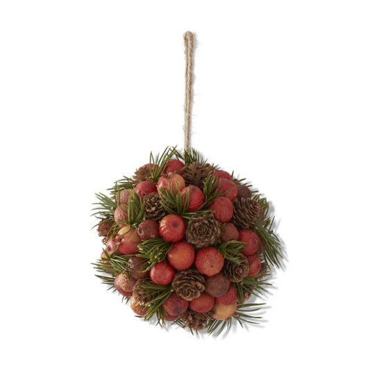 6" Orange Pinecone Pod Ornament