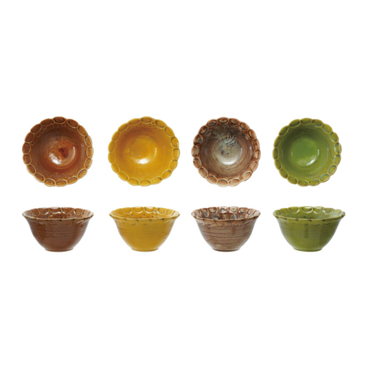 Debossed Scalloped Bowl - 4 STYLES