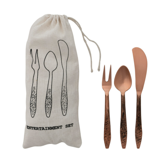 Set of 3 Hammered Utensils