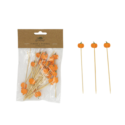 Bamboo Picks w/ Pumpkin Handle