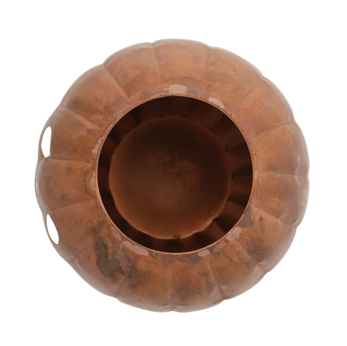 Metal Jack-O-Lantern Candle Holder
