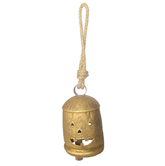 Metal Jack-O-Lantern Bell 5"