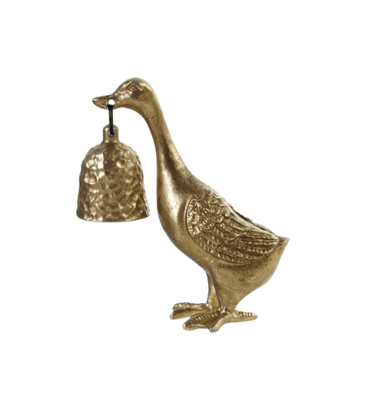 Antique Gold Pewter Duck Snuffer