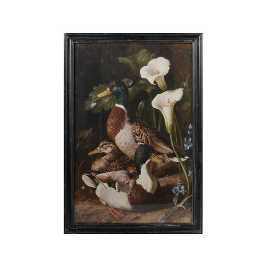 Vintage Mallards Wood Framed Art