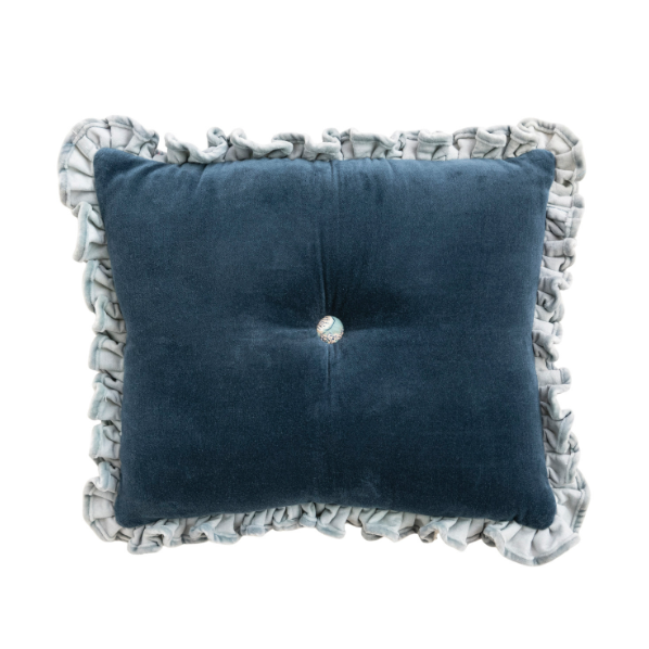 Velvet Tufted Lumbar Pillow