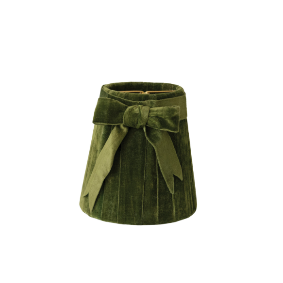 GR Velvet Pleated Clip-on Lampshade