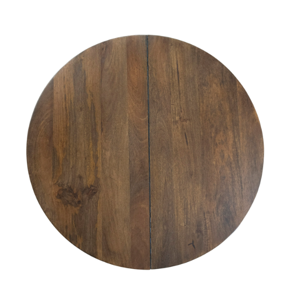 Walnut Finish Ribbed Storage Coffee Table