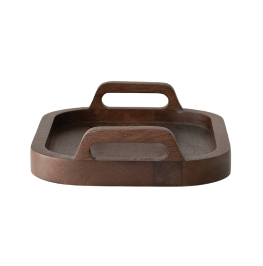 Walnut Finish Mango Wood Tray