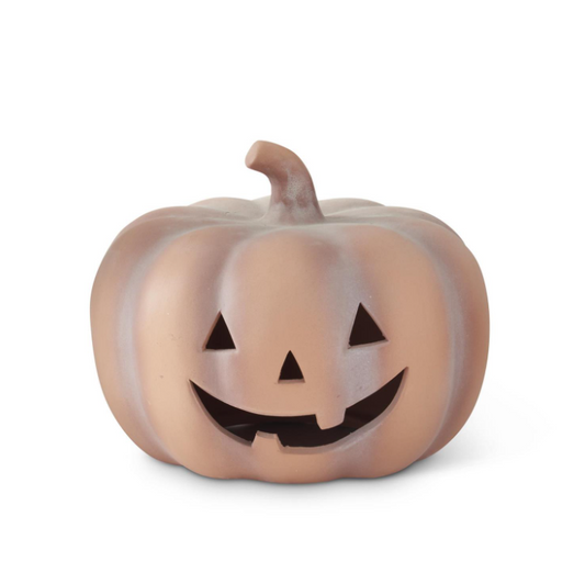 10" Short OR Terracotta Jack-o-Lantern