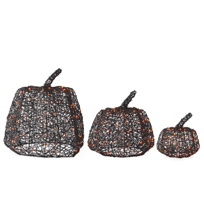 LED Woven Pumpkin - LG
