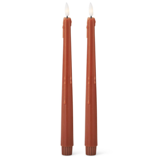 11.5" LED Drip Taper Set - Rust